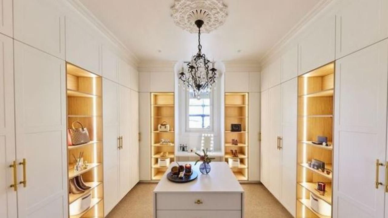 The home boasts a stylish walk-in wardrobe. Picture: Instagram