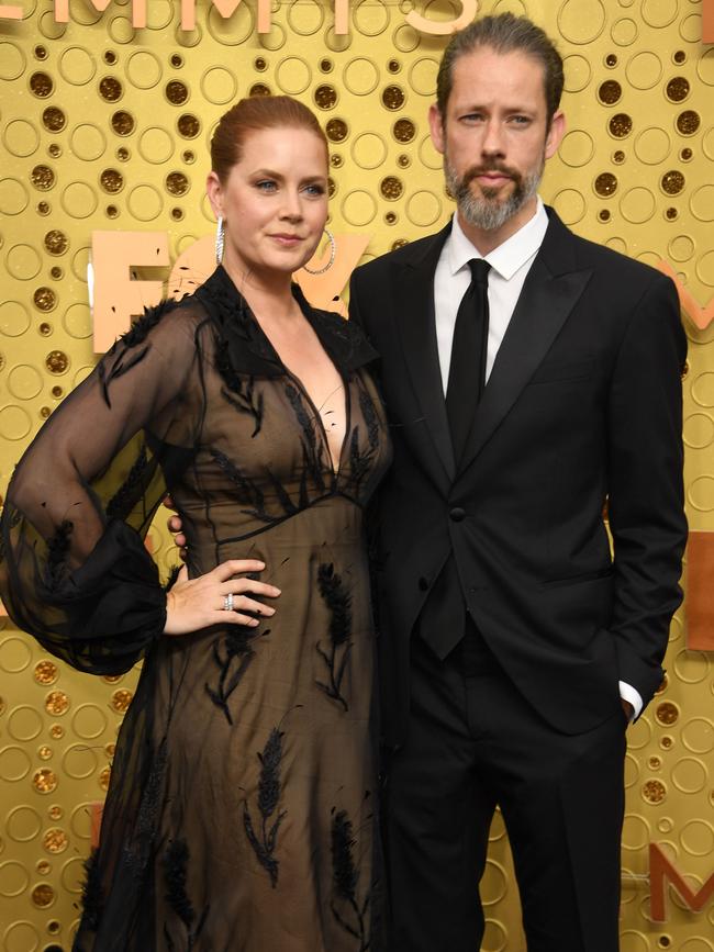 Amy Adams and Darren Le Gallo arrive for the 71st Emmy Awards. Picture: AFP