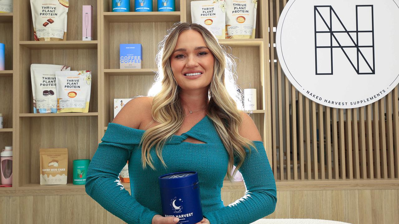 Former law student Georgie Stevenson’s businesses include a supplements brand, podcasts and influencer work. Picture: Adam Head