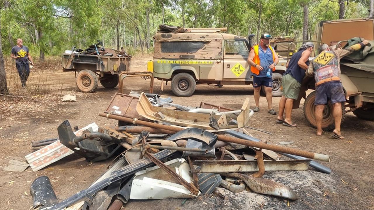 No Limits 4x4 has spearheaded a massive clean-up of the entire southern section of the Old Telegraph Track and north to Canal Creek. Picture: No Limits