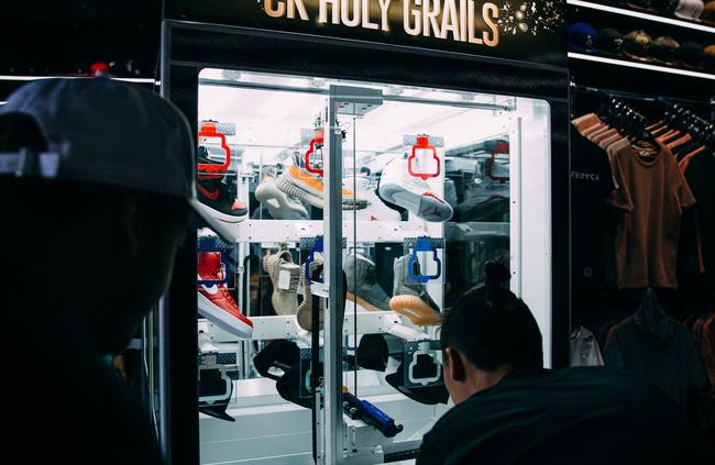 The store will have a Holy Grails machine containing rare and exclusive sneakers, Not For Sale merchandise and special releases. Customers receive 1 token for every $100 spent in store to play.