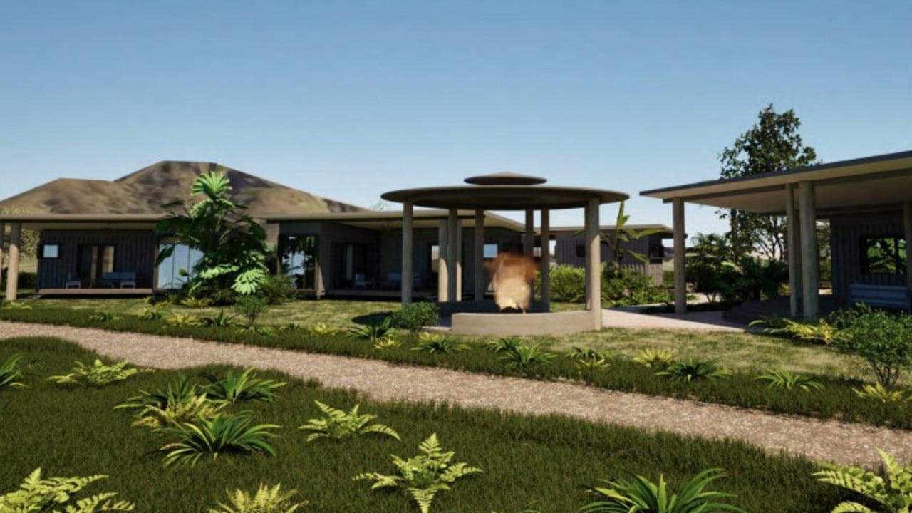 Staff accommodation, the yarning circle and education centre of the proposed youth training complex. Picture: Supplied