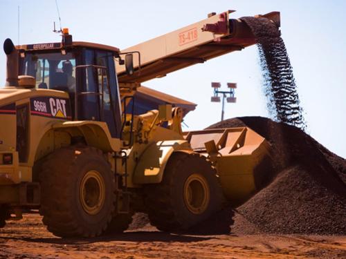 Crush and screening iron ore from Atlas Iron's Mount Webber site in Western Australia.