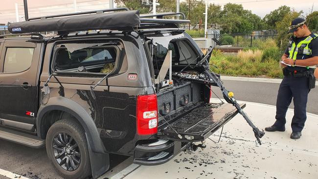 The aftermath of the theft at Middle Gorge train station in South Morang.