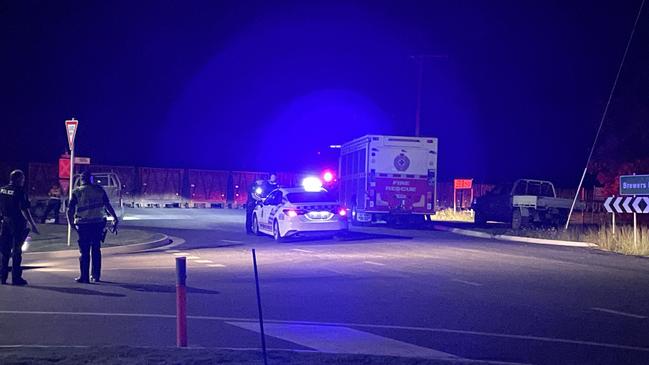 Emergency crews are on scene following a fatal cane train and pedestrian incident at Sarina. Picture: Fergus Gregg