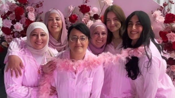 Ms Allouche, second from left, with other members of the Adelaide Sisters Association charity group. Picture: Supplied