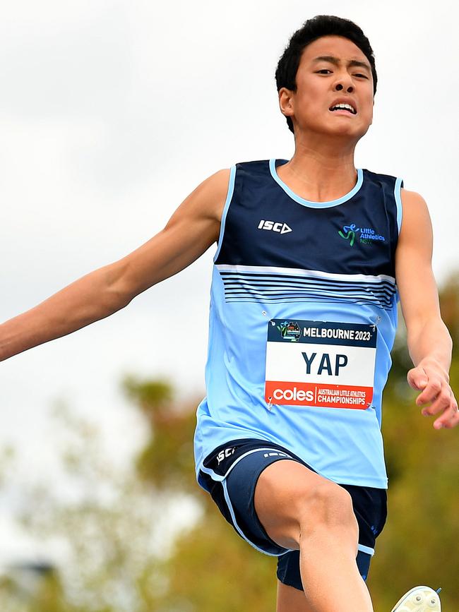 Davin Yap in the U13 Long Jump.