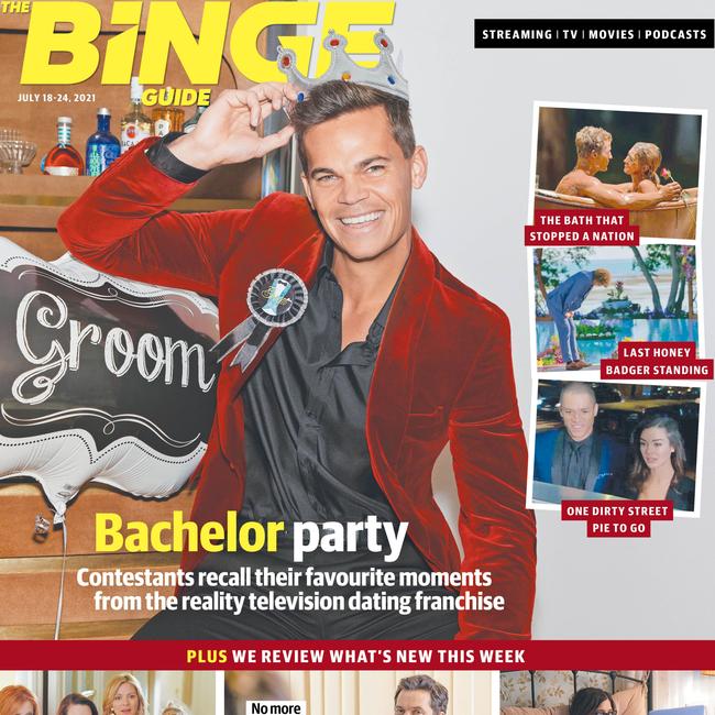 Australia’s next Bachelor Jimmy Nicholson stars on the cover of The Binge Guide this Sunday.