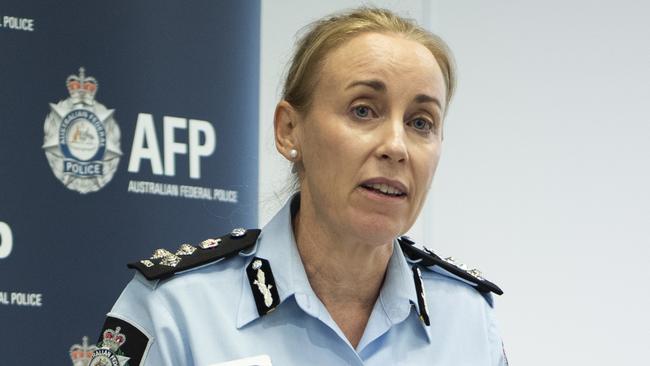 AFP Commander Kate Ferry says preventing the meth shipment is a ‘significant win’ against the international illegal drug trade. Picture: Monique Harmer