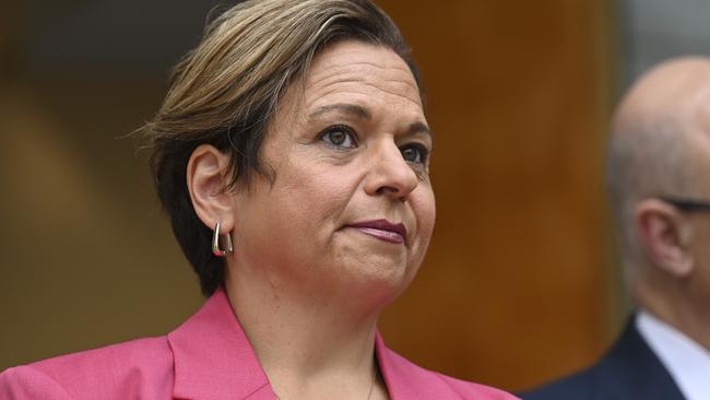 Communications Minister Michelle Rowland said there needed to be more scrutiny on social media giants. Picture: NCA NewsWire/ Martin Ollman