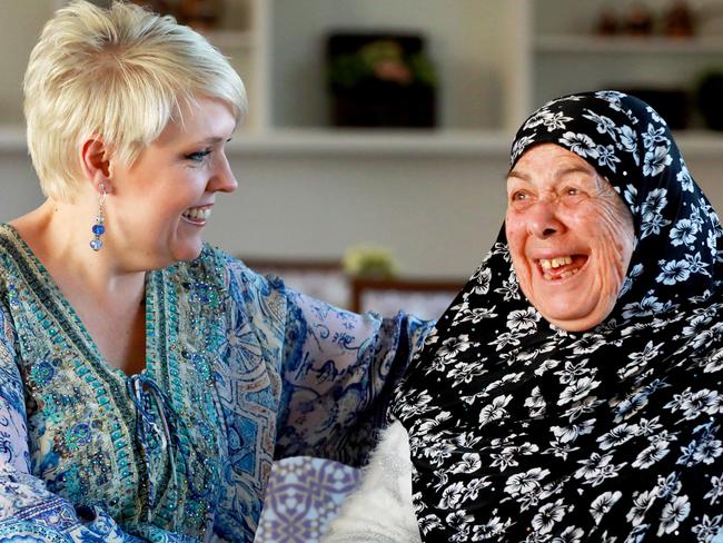 Gallipoli Home general manager And Richardson and 78 year old Mrs Souad Hellou. Picture: Angelo Velardo