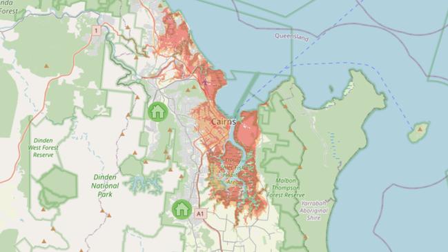 Large parts of Cairns are under evacuation orders. Residents in red zones should evacuate, while residents in orange zones should prepare to leave.