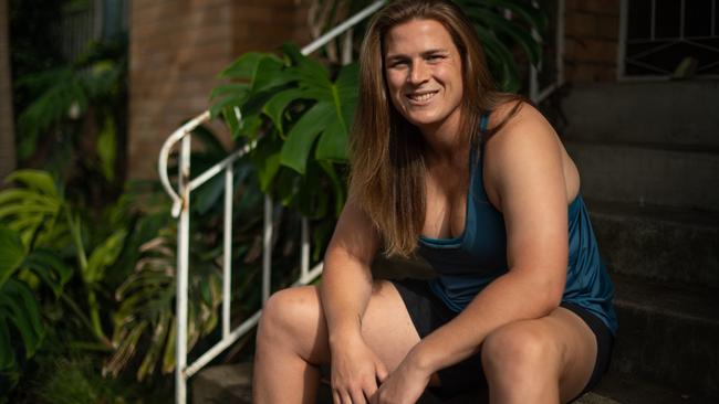 Transgender athlete Hannah Mouncey was banned from nominating for the AFLW draft in 2017. Picture: Jason Edwards