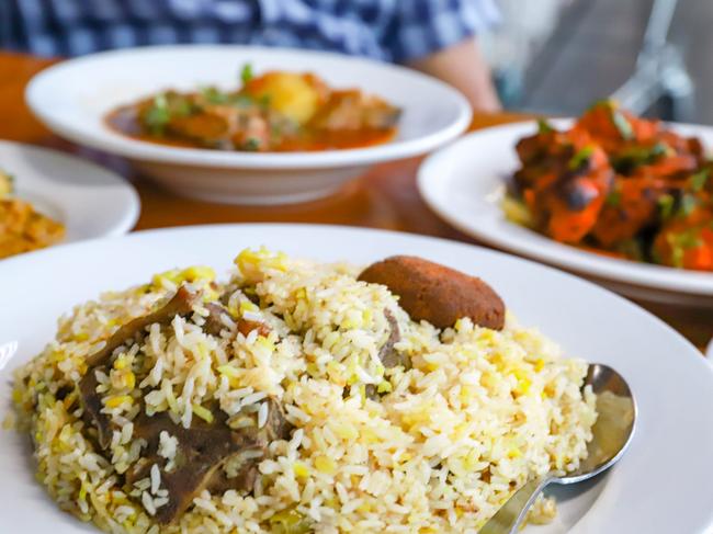 Some of the dishes on offer at Khushboo Sweets and Restaurant, including the popular rice dish, Biryani. Picture: Jenifer Jagielski