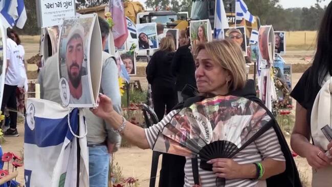 Families mourn at festival site six months after Hamas attack