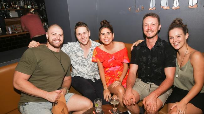 THREE WOLVES: Ty Helm, Fraser Donaldson, Freya Parks, Shayne Kelly and Kiki Thompson