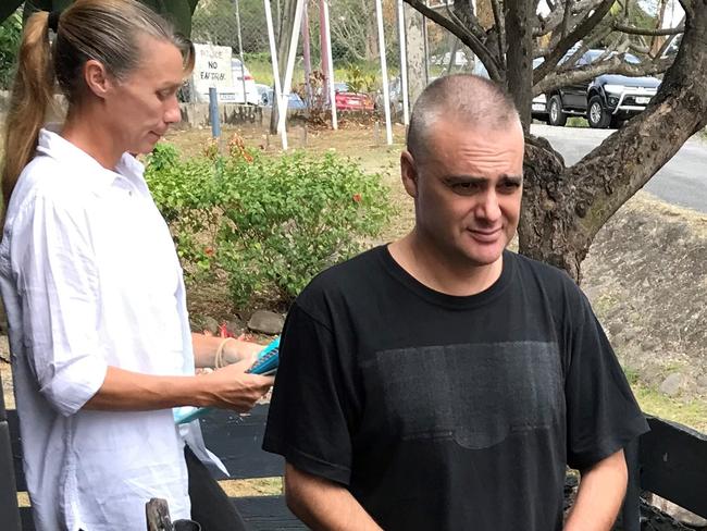 John and Yvette Nikolic outside the Lautoka High Court in Fiji. Picture: Supplied