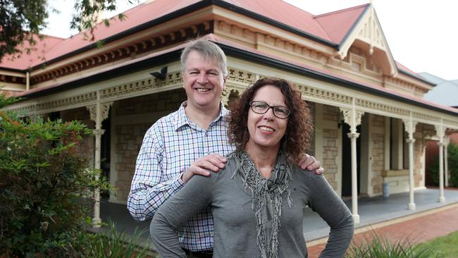 Tony and Linda Simmons at their St Peters home. Picture: Calum Robertson