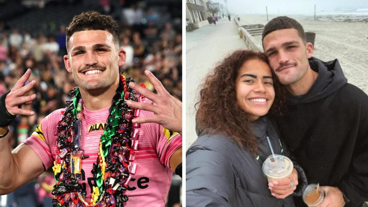 Nathan Cleary has been tipped to move to England to be closer to partner Mary Fowler. Image: Getty/Instagram