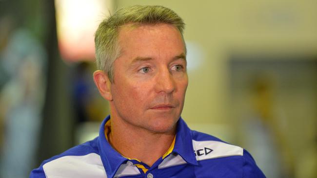 Cowboys' Head Coach Paul Green returning to the Townsville Airport from their win in Sydney against the Panthers.