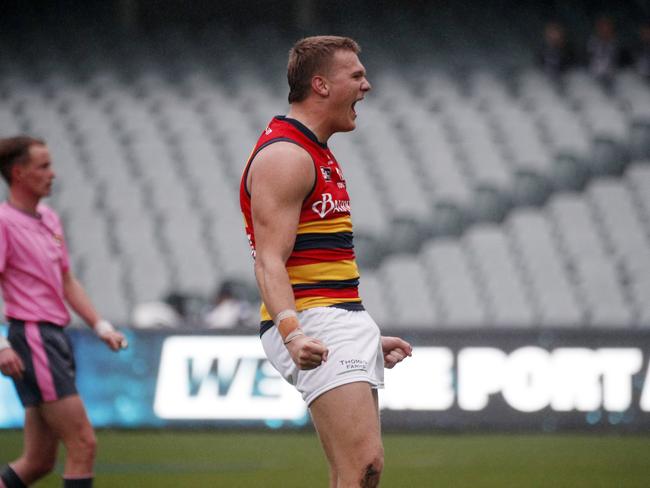 Tyler Welsh kicked five goals for Adelaide in the SANFL on the weekend. Picture: Peter Argent