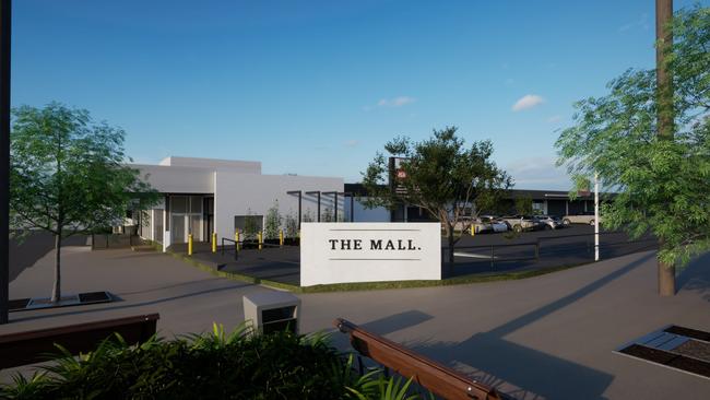 Artist impression of the upgrades planned for the Manly Harbour Village shopping precinct soon to become 'The Mall'.