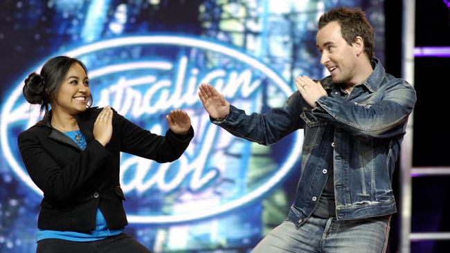 Australian Idol 2006 finalists Jessica Mauboy and Damien Leith.