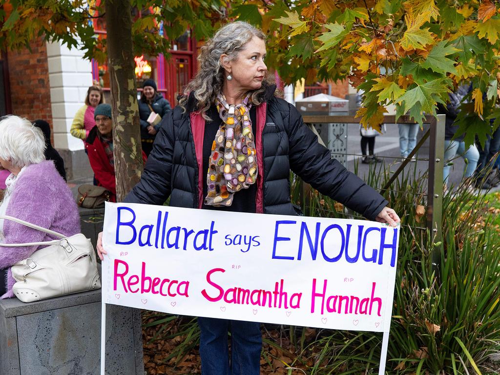 Ballarat locals attending the No More: National Rally Against Violence. Picture: Mark Stewart