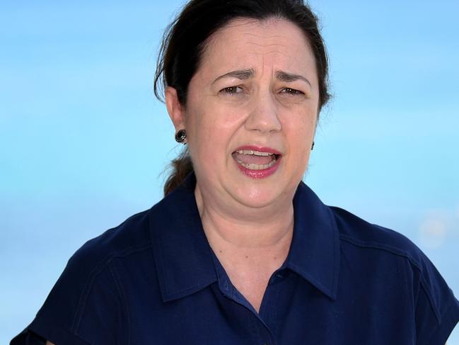 FITZROY ISLAND , AUSTRALIA - NewsWire Photos - OCTOBER 22, 2020.Queensland Premier Annastacia Palaszczuk speaks at a press conference during a visit to Fitzroy Island, while on the election campaign trail. Ms Palaszczuk announced a $40 million investment in the protection of the Great Barrier Reef, should Labor win government. Queenslanders go to the polls on October 31.Picture: NCA NewsWire / Dan Peled