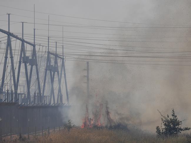 A bushfire near West Queanbeyan, 10km west of Canberra, on January 23. Picture: AAP/Mick Tsikas