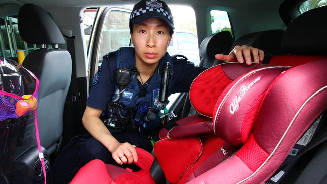 In Queensland, the penalty for leaving kids in unattended cars is up to three years in prison. Picture: Peter Cronin.