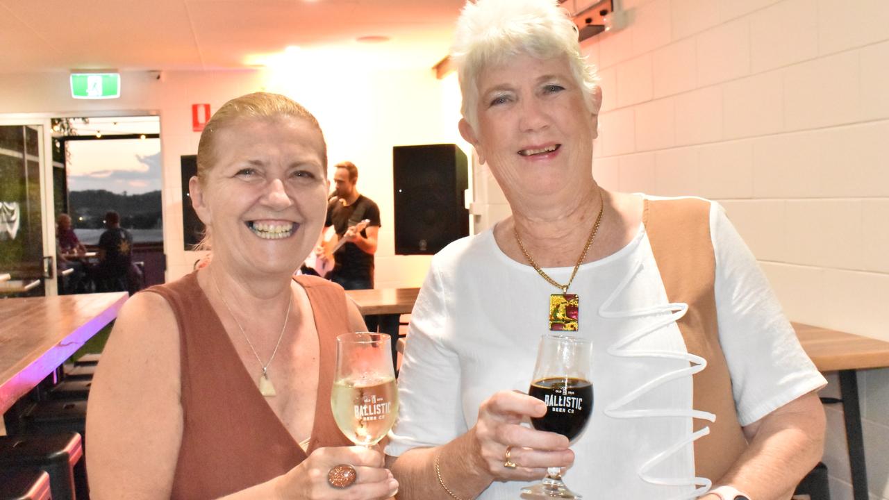 Deborah Friend of Cannonvale and Heather Sutton of Jubilee Pocket at Ballistic Whitsundays' VIP launch. Picture: Kirra Grimes.