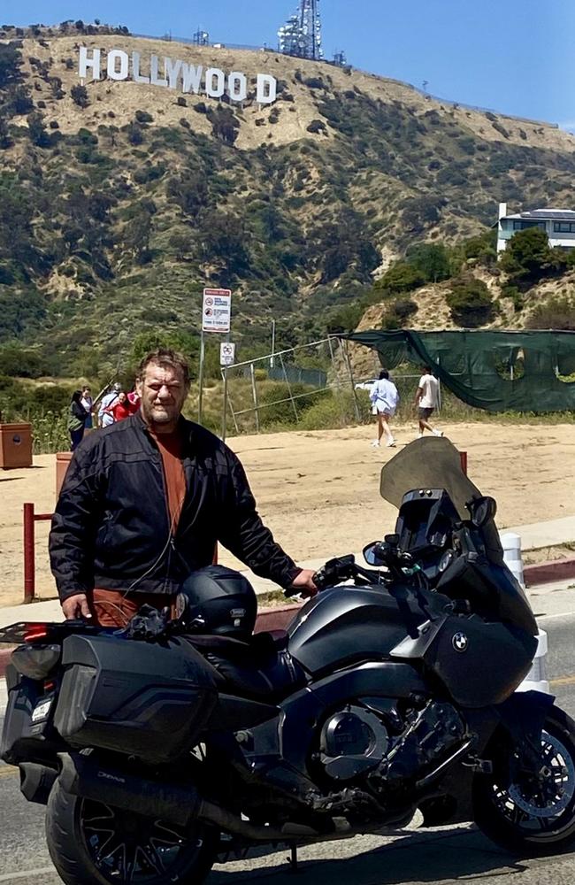 Monkhorst on a motorbike ride in the USA in 2024. Picture: Supplied
