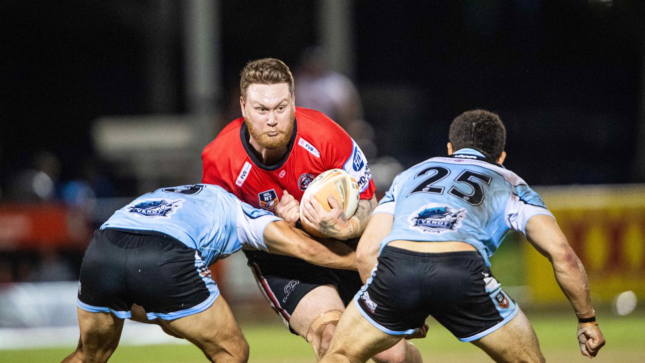 Dillan Vanderburg as the Litchfield Bears take on Northern Sharks in the 2023 NRL NT grand final. Picture: Pema Tamang Pakhrin