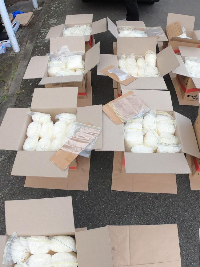 Police uncovered 270kg of methylamphetamine. Picture: NSW Police Media