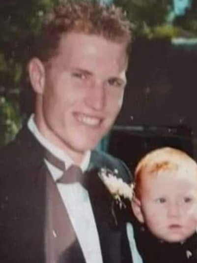 Shaun Owen and his son Bailey, now 18.