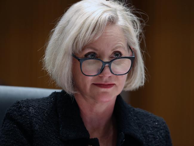 CANBERRA, AUSTRALIA - NewsWire Photos OCTOBER 25th, 2021: Senate Estimates, Legal and Constitutional Affairs, in Parliament House in Canberra. AUSTRAC's CEO Nicole Rose appeared before the committee.Picture: NCA NewsWire / Gary Ramage