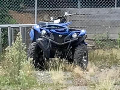 The quad bike that was involved in the fatal crash at St Mary on Friday night. Picture: Carlie Walker