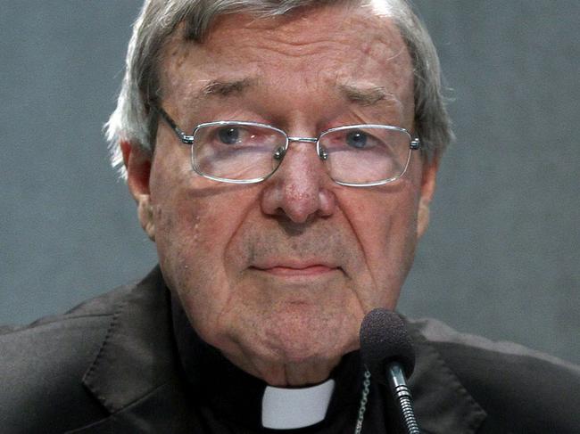 ROME, ITALY - JUNE 29: Australian Cardinal George Pell looks on as he makes a statement at the Holy See Press Office on June 29, 2017 in Vatican city, Vatican.   George Pell is being charged with historical child sex offenses in a case that has rocked the church. Cardinal Pell says on June 29 that he will return to Australia to face sex abuse charges.  PHOTOGRAPH BY Marco Ravagli / Barcroft Images  London-T:+44 207 033 1031 E:hello@barcroftmedia.com - New York-T:+1 212 796 2458 E:hello@barcroftusa.com - New Delhi-T:+91 11 4053 2429 E:hello@barcroftindia.com www.barcroftimages.com (Photo credit should read Marco Ravagli / Barcroft Media via Getty Images / Barcroft Media via Getty Images)