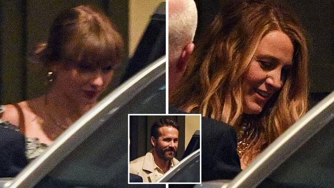 Taylor Swift enjoyed a night out with famous friends Blake Lively and Ryan Reynolds.