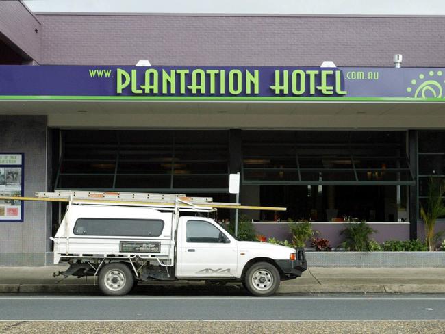 The Plantation Hotel in Coffs Harbour where Bulldogs players are alleged to have met the young woman who would later accuse them of gang rape.