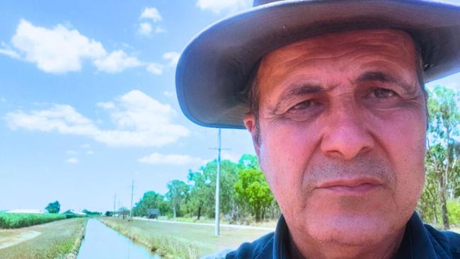 Burdekin River cane grower and chair of the Burdekin River Irrigation Area Mario Barbagallo has lodged a complaint about SunWater which the state government said it will investigate – next year. Picture: Supplied