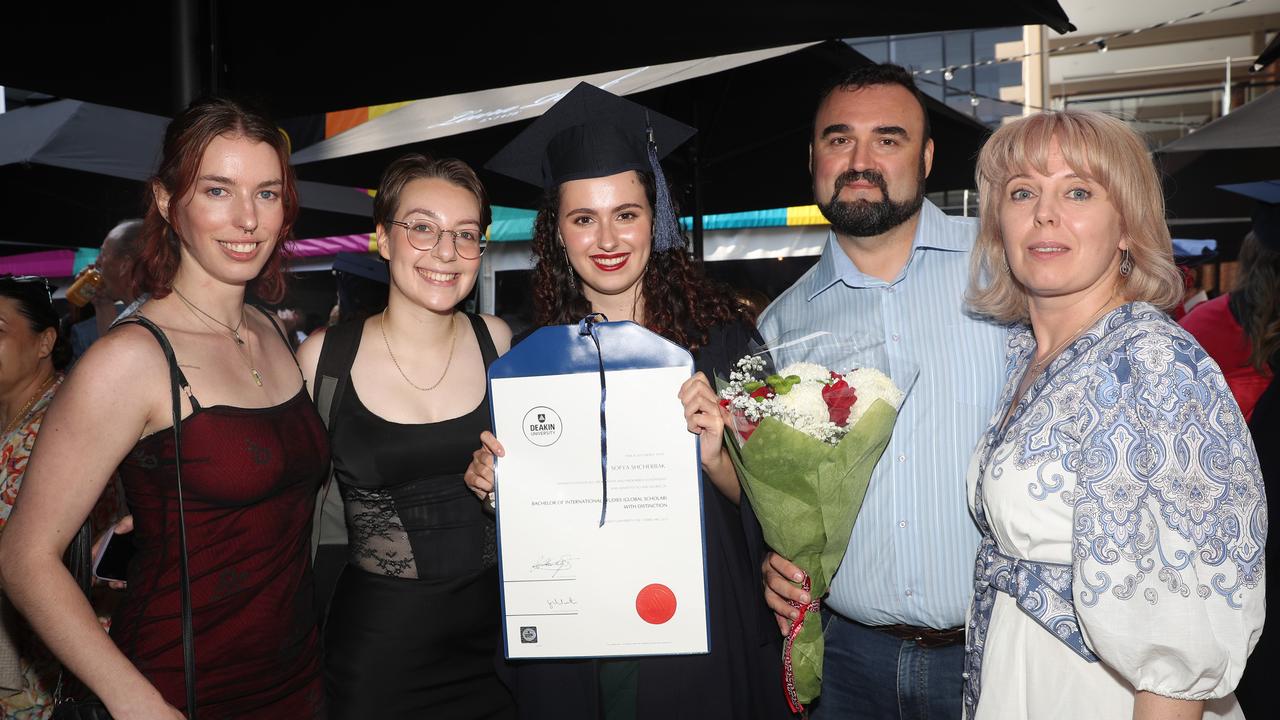 Scarlet Cunningham, Parys Kaoulla, Sofya Shcherbak, Alexey Shcherbak and Ekaterina Kapustenko. Picture: Alan Barber