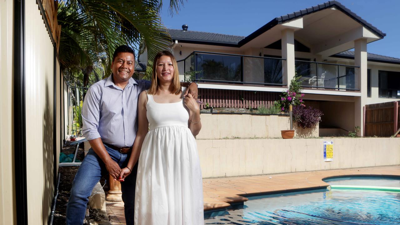 Mahesh Kumar, with wife Uma, has a $9.3m property portfolio. Picture: Steve Pohlner