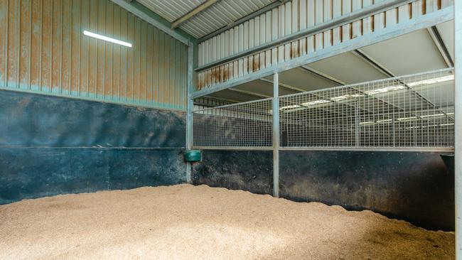 Inside one of the stables.