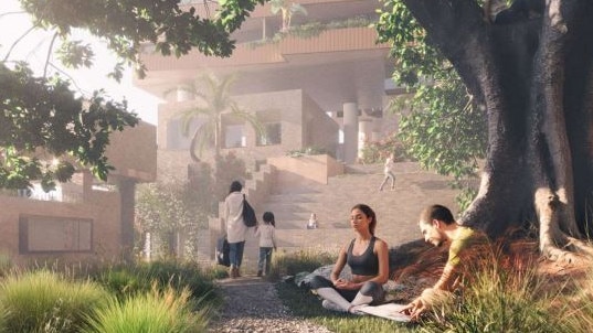 The new design includes more than 3500 sqm of north-facing public green space.