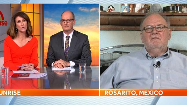 Thomas Markle on Sunrise on Wednesday morning. Picture: Seven