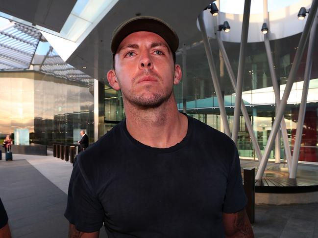 Constable Zach Rolfe arriving at Canberra Airport.Constable Zach Rolfe was charged on Wednesday over the fatal shooting of  man at Yuendumu.