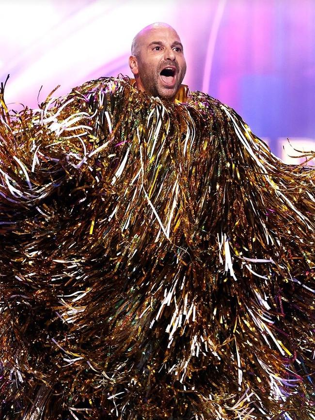 George Calombaris was announced as Duster on The Masked Singer show. Picture: Ten/ Instagram