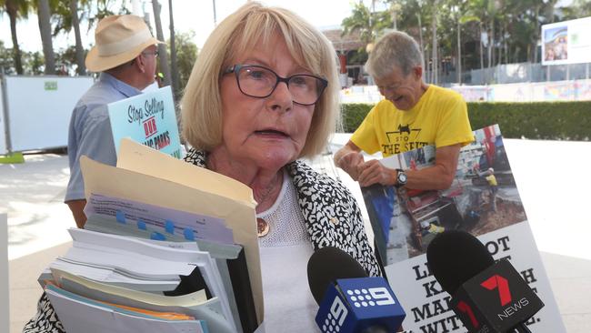 Dawn Crichlow sided against the Mayor and protested the sale of the Bruce Bishop Car Park. Picture Mike Batterham